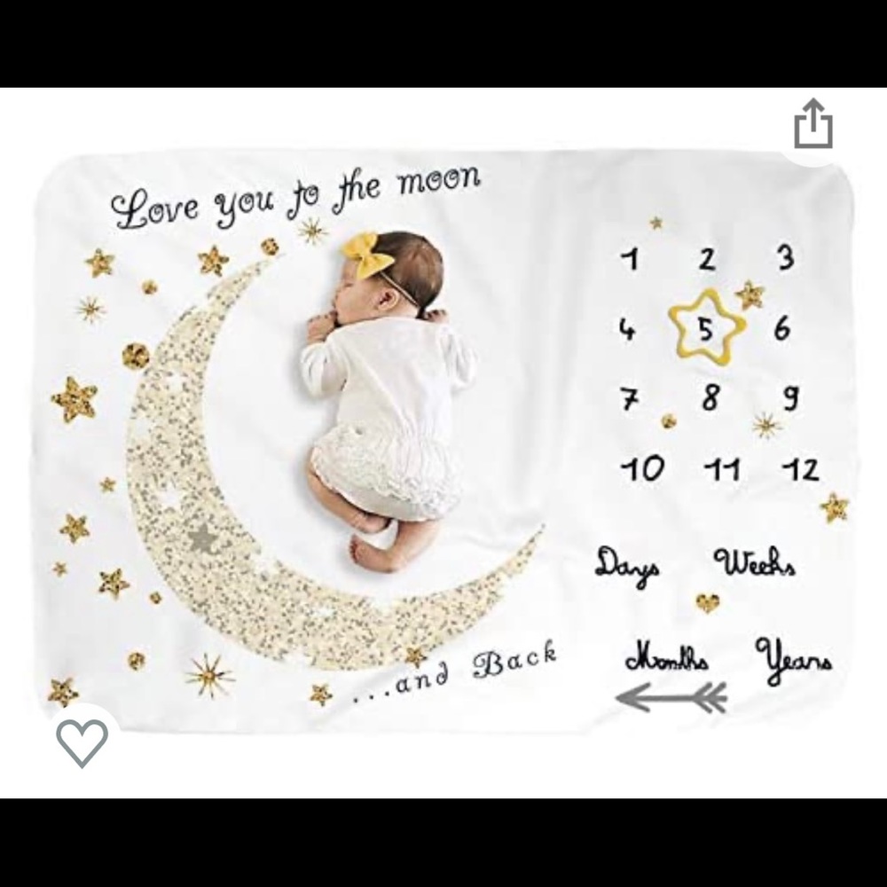 Baby monthly milestone blanket